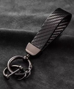 Елегантен ключодържател от висок клас изкуствена кожа карбон