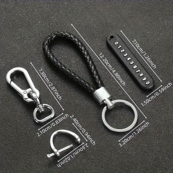 Ключодържател за кола с телефонен номер, против загуба 2