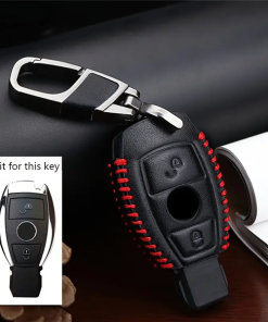 Луксозен кожен калъф за ключ на автомобил Mercedes