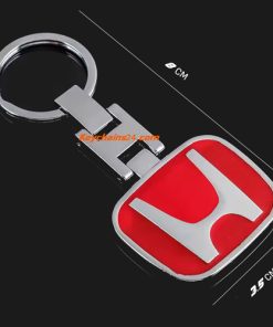 Метален ключодържател за кола Honda червен